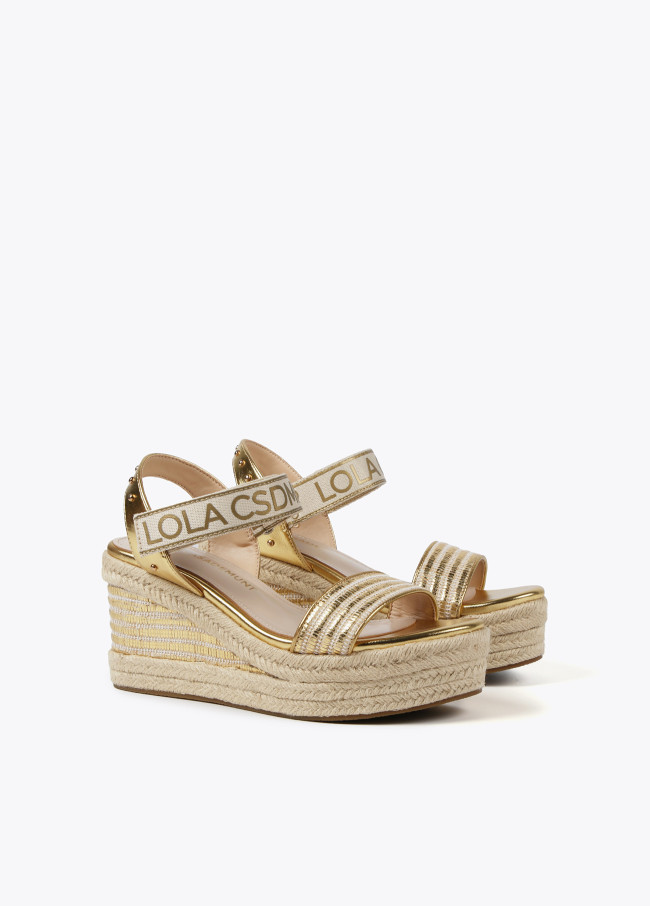 Lola Casademunt Cuña Detalles Metalizados