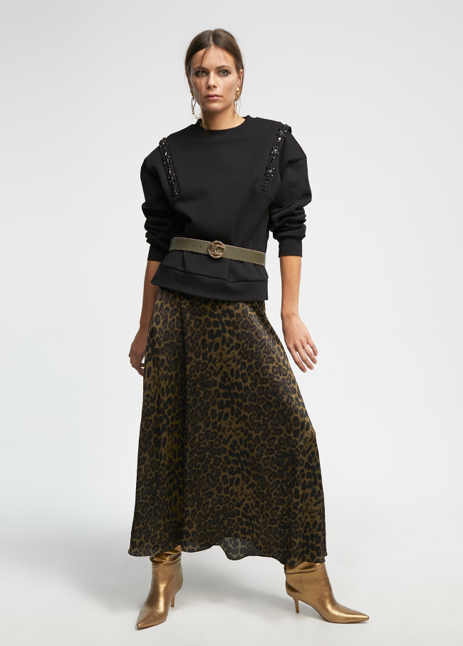 Lola Casademunt Falda Estampado Animal Print