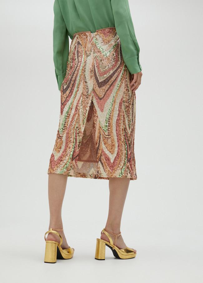 Lola Casademunt Falda Lentejuela Stretch