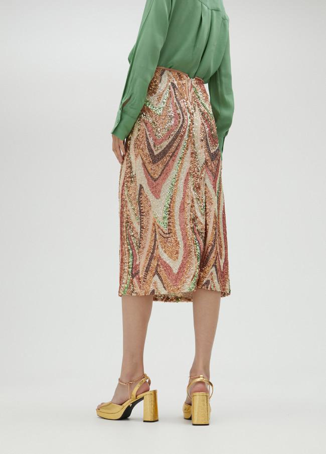 Lola Casademunt Falda Lentejuela Stretch