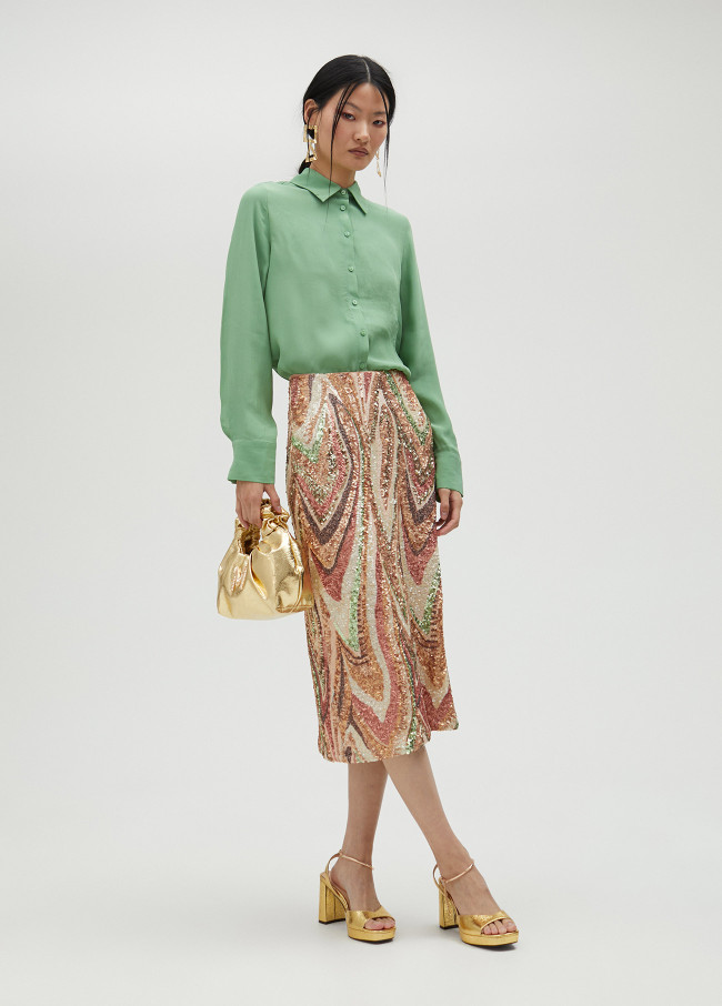 lola casademunt Falda lentejuela stretch