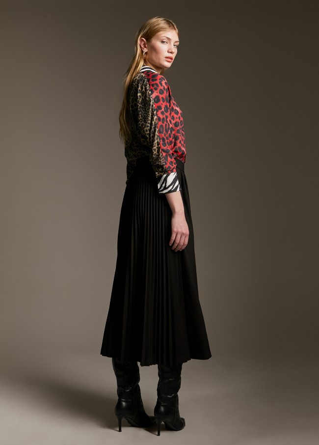 Lola Casademunt Falda Midi Plisada