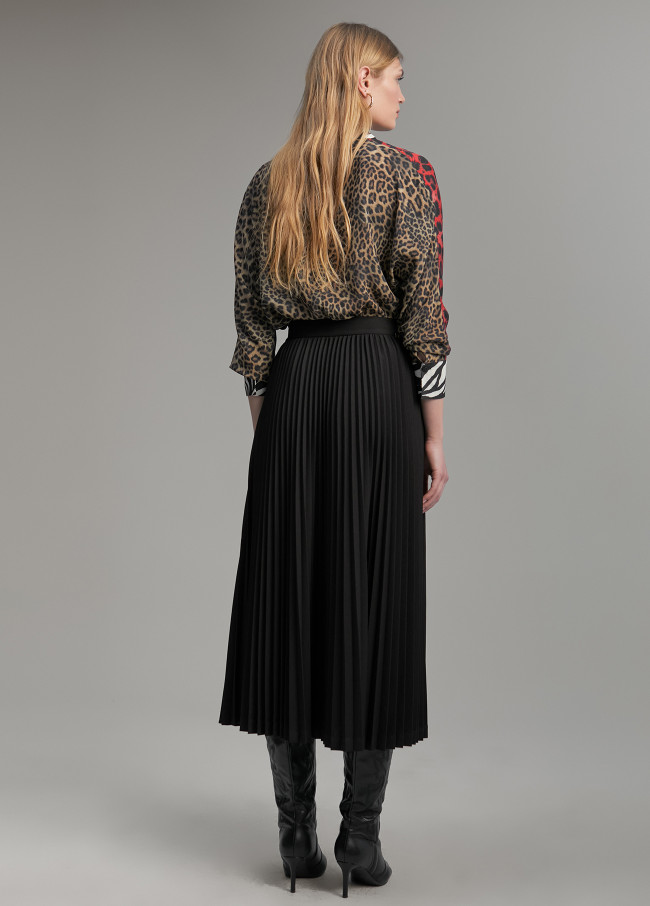 Lola Casademunt Falda Midi Plisada