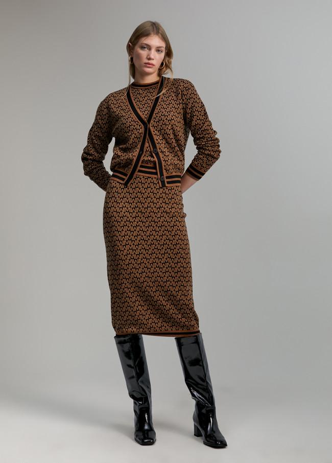 Lola Casademunt Falda Monograma Bicolor