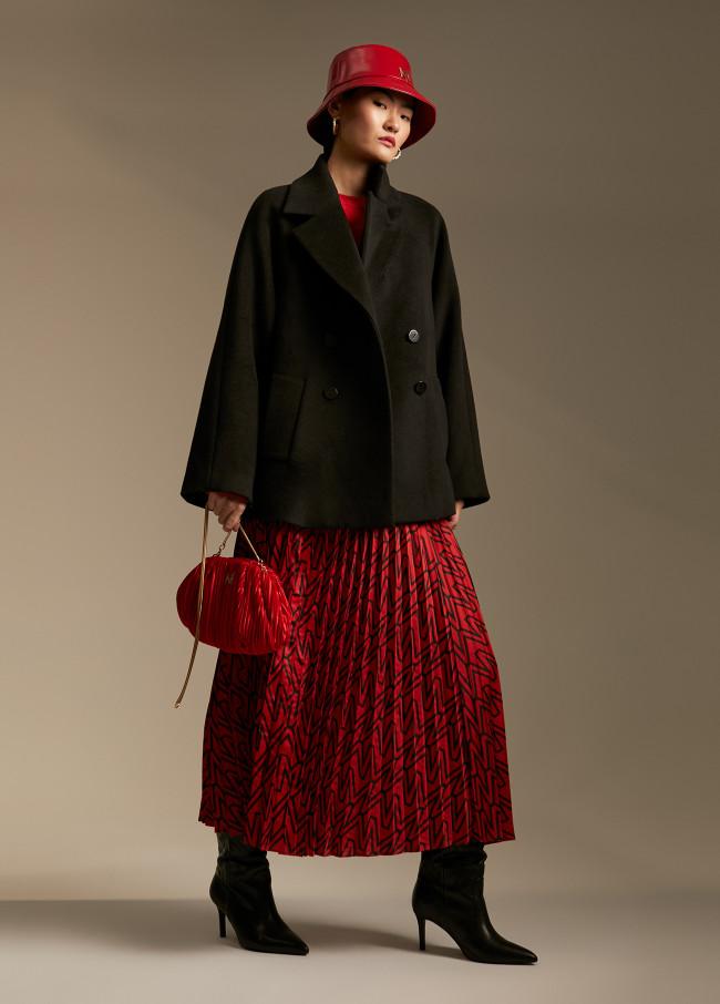 Lola Casademunt Falda Plisada Monograma