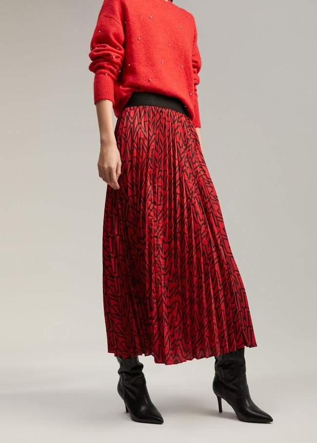 Lola Casademunt Falda Plisada Monograma