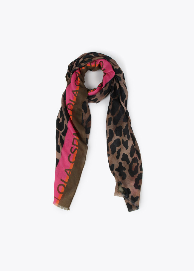 Lola Casademunt Fular Estampado Animal Print