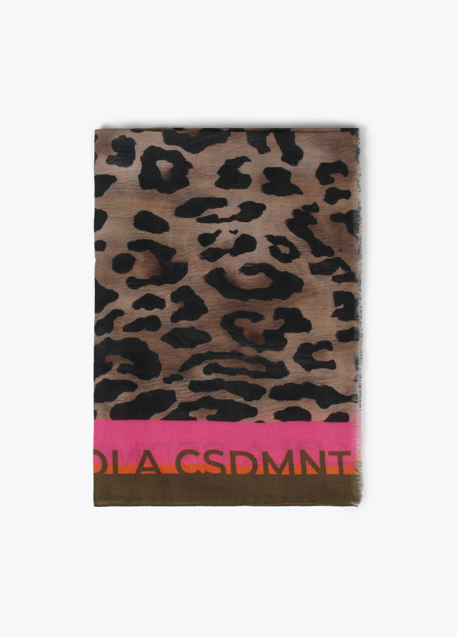 Lola Casademunt Fular Estampado Animal Print