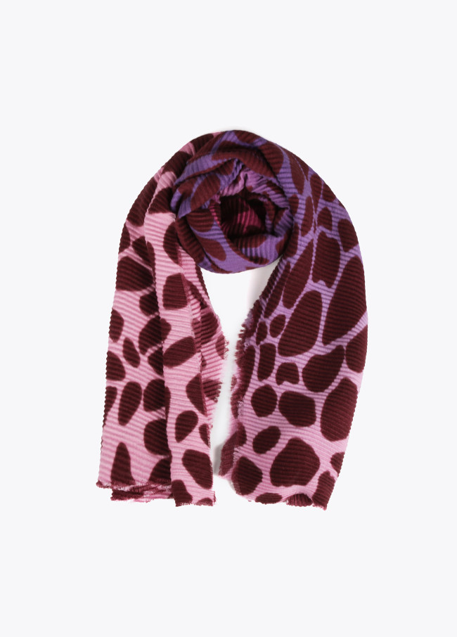 Lola Casademunt Fular Plisado Animal Print