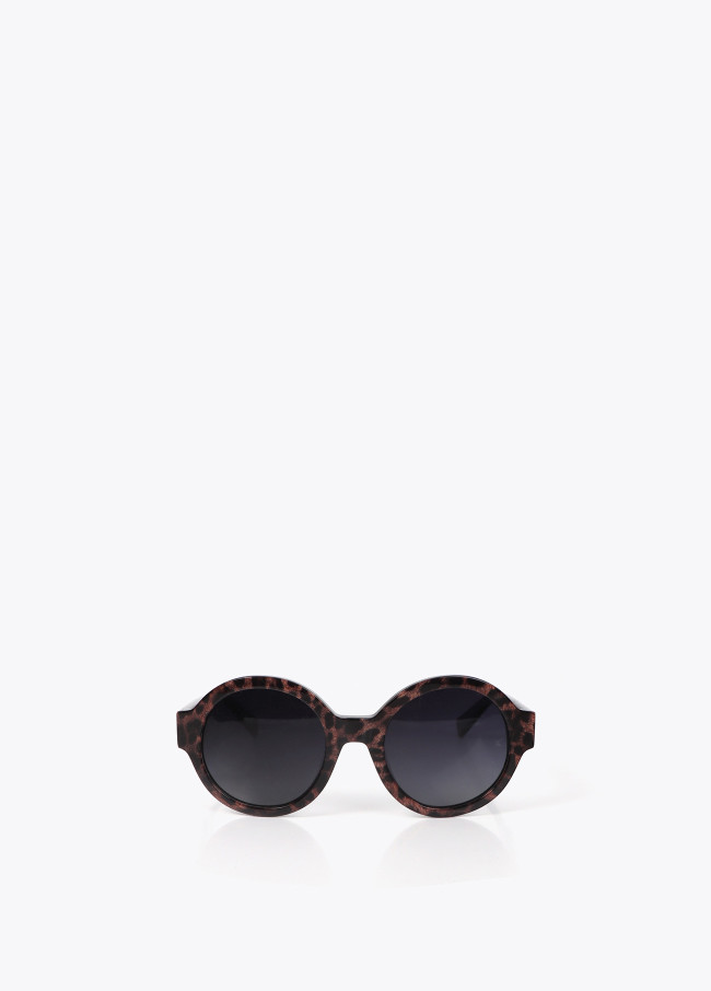 Lola Casademunt Gafa Redonda Con Animal Print
