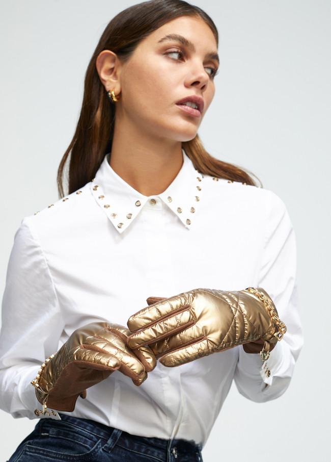 Lola Casademunt Guantes Acolchados Con Cadena