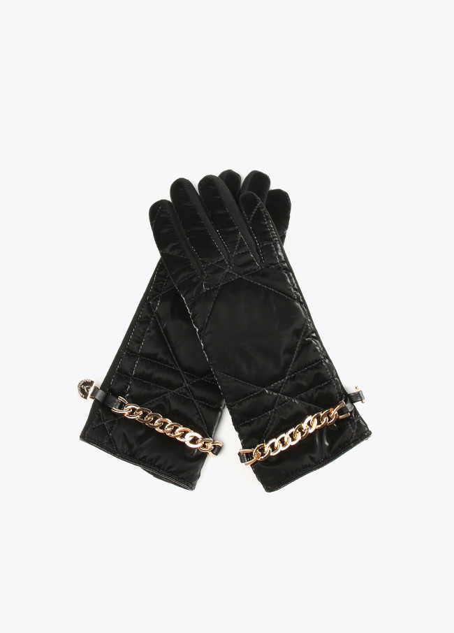 Lola Casademunt Guantes Acolchados Con Cadena