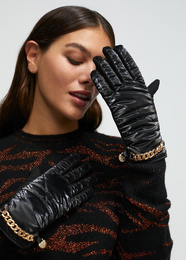 lola casademunt Guantes acolchados con cadena