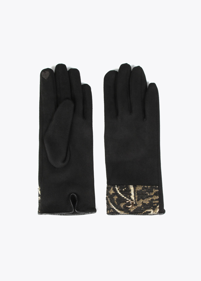 Lola Casademunt Guantes Tejido Jacquard