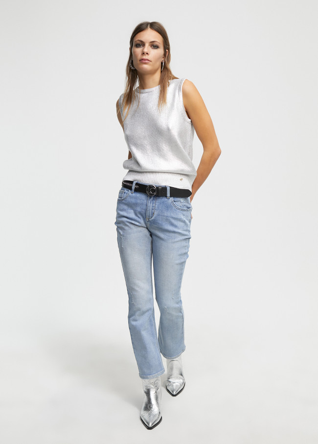 Lola Casademunt Jeans Efecto Tornasolado