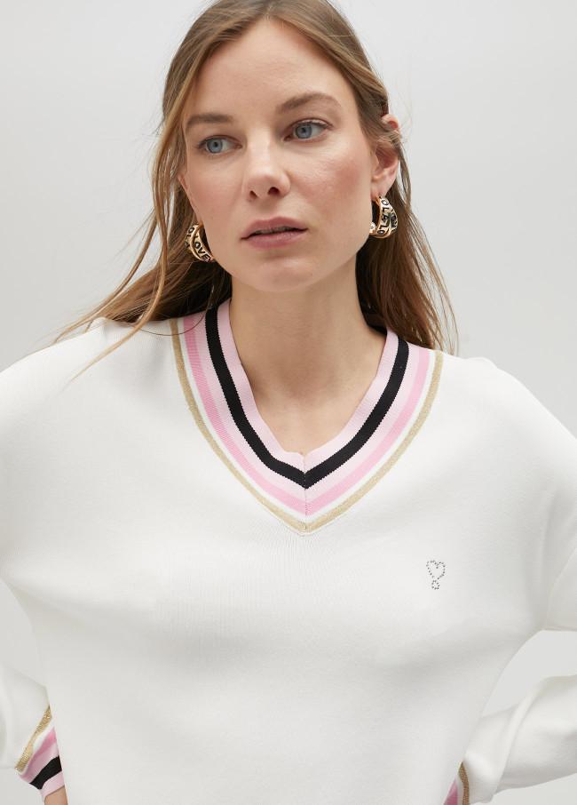 Lola Casademunt Jersey Con Detalle Color