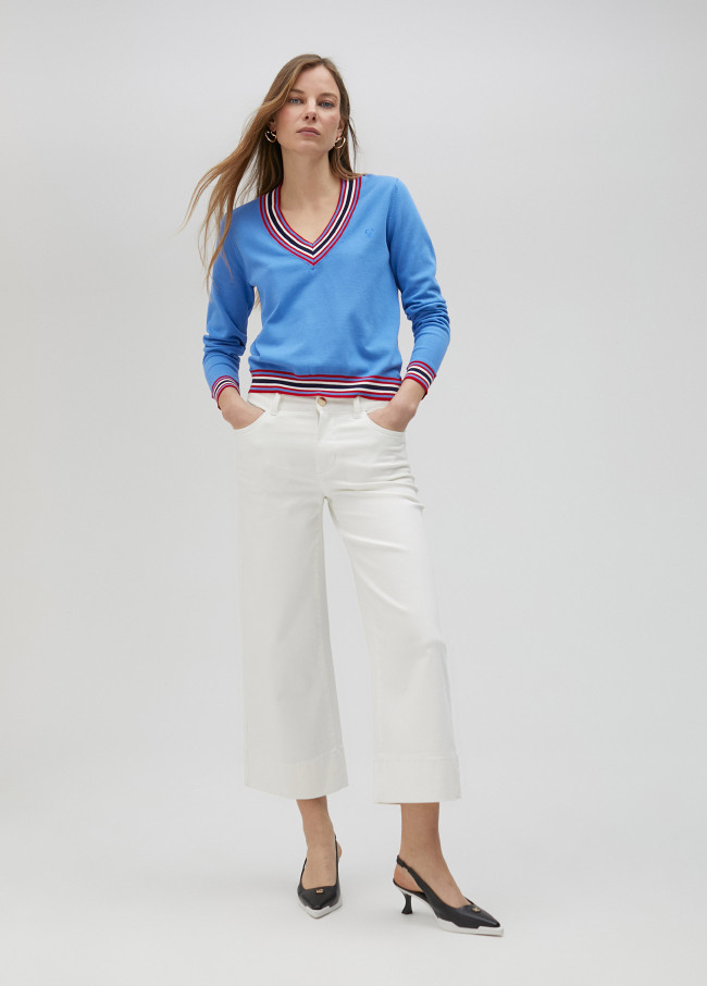 Lola Casademunt Jersey Con Detalle Color