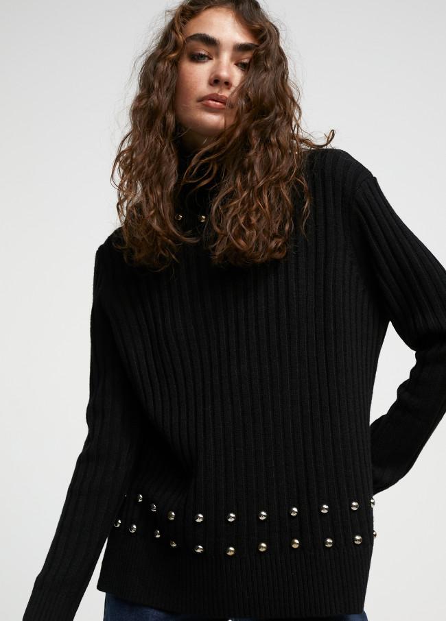 Lola Casademunt Jersey Cuello Alto Con Tachas