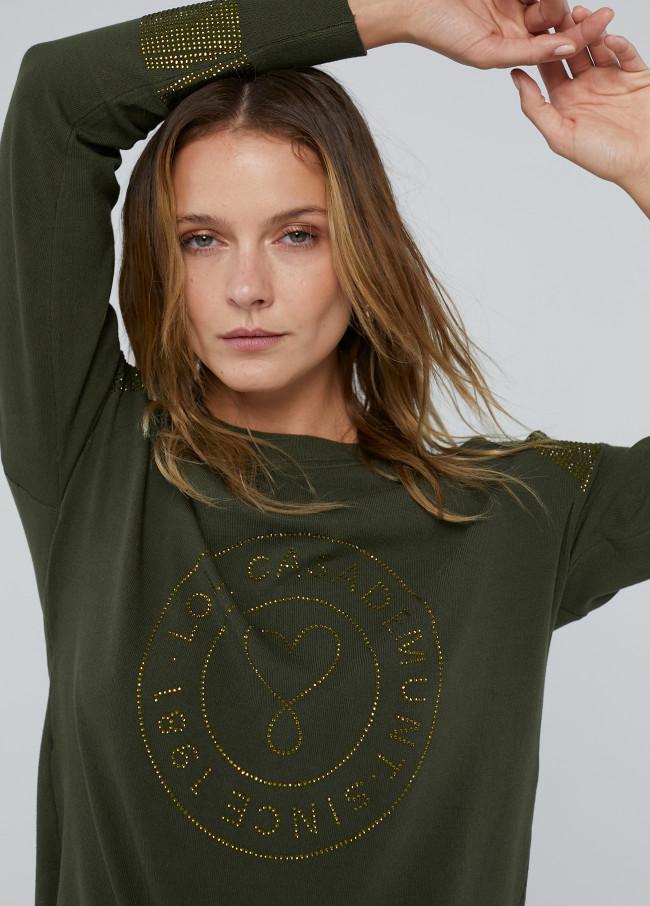 Lola Casademunt Jersey Punto Logo Strass