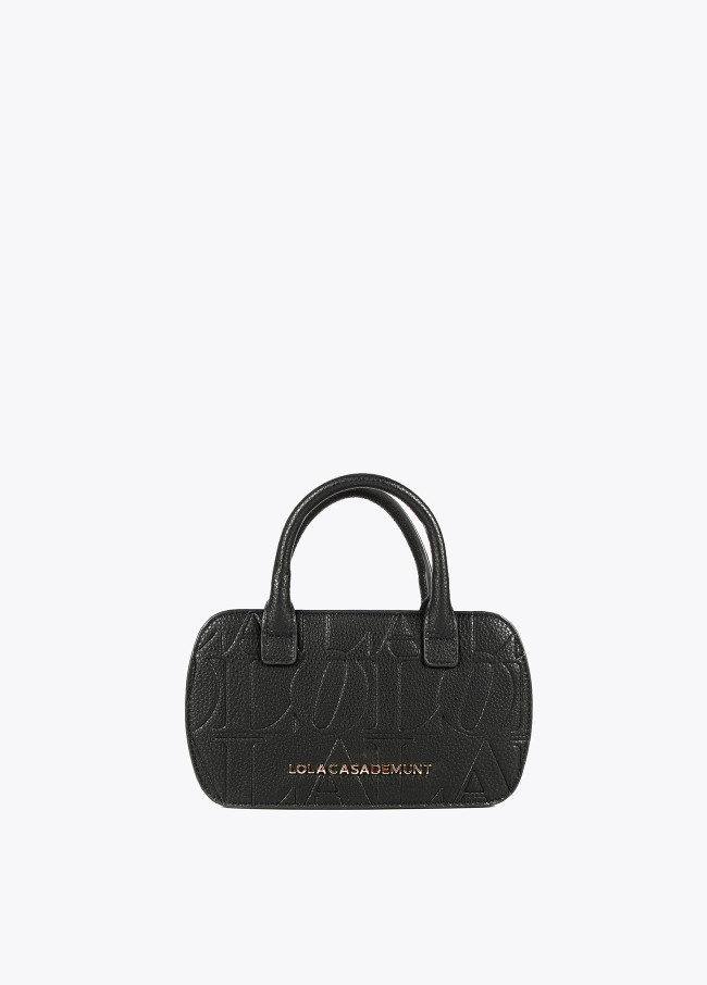 Lola Casademunt Mini Bandolera Con Logo Grabado