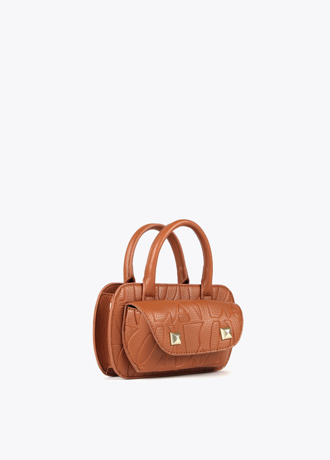 Lola Casademunt Mini Bandolera Con Logo Grabado