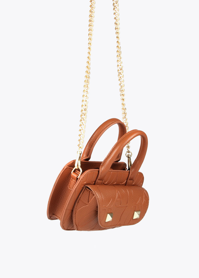 Lola Casademunt Mini Bandolera Con Logo Grabado