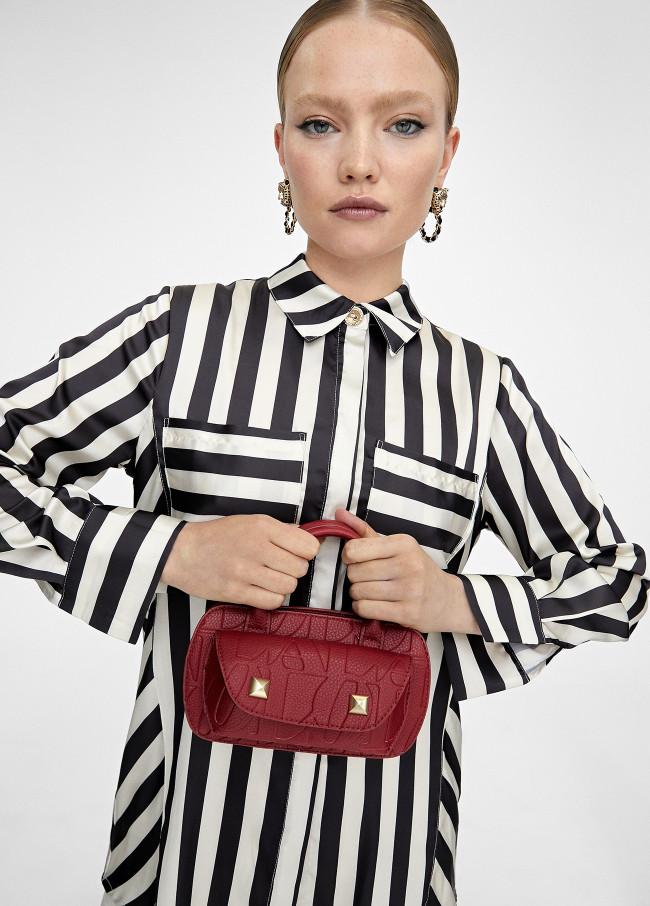 Lola Casademunt Mini Bandolera Con Logo Grabado