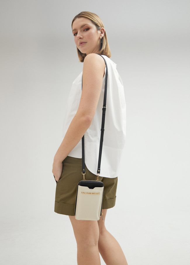 Lola Casademunt Mini Bolsito Porta Móvil Bicolor