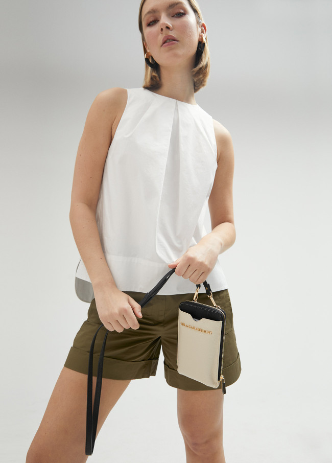 Lola Casademunt Mini Bolsito Porta Móvil Bicolor