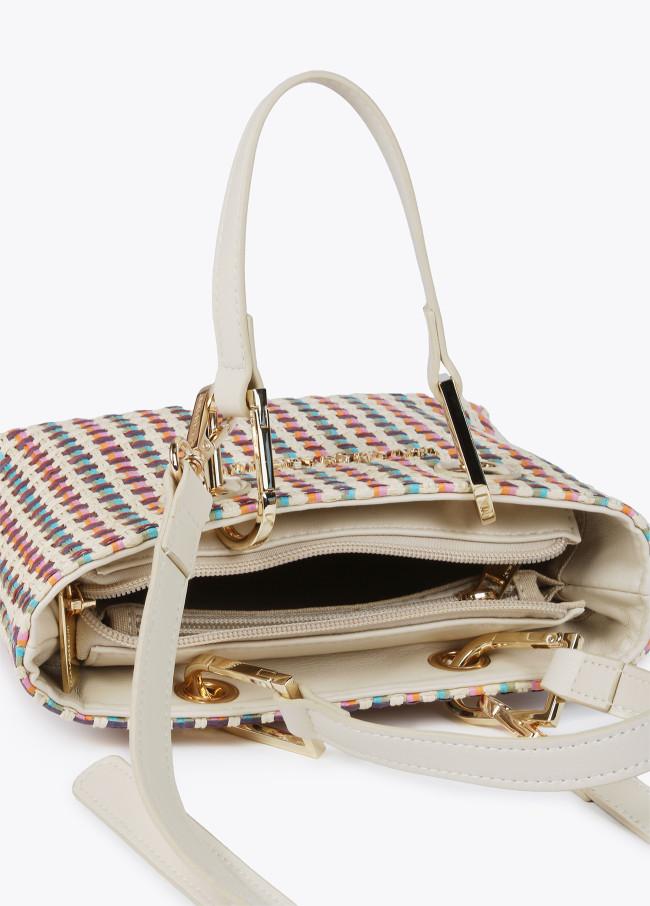 Lola Casademunt Mini Bolso Efecto Rafia Multicolor
