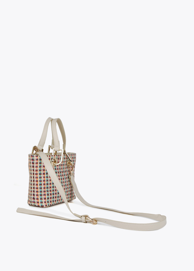 Lola Casademunt Mini Bolso Efecto Rafia Multicolor