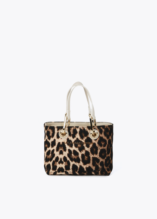 lola casademunt Mini bolso shopper animal print