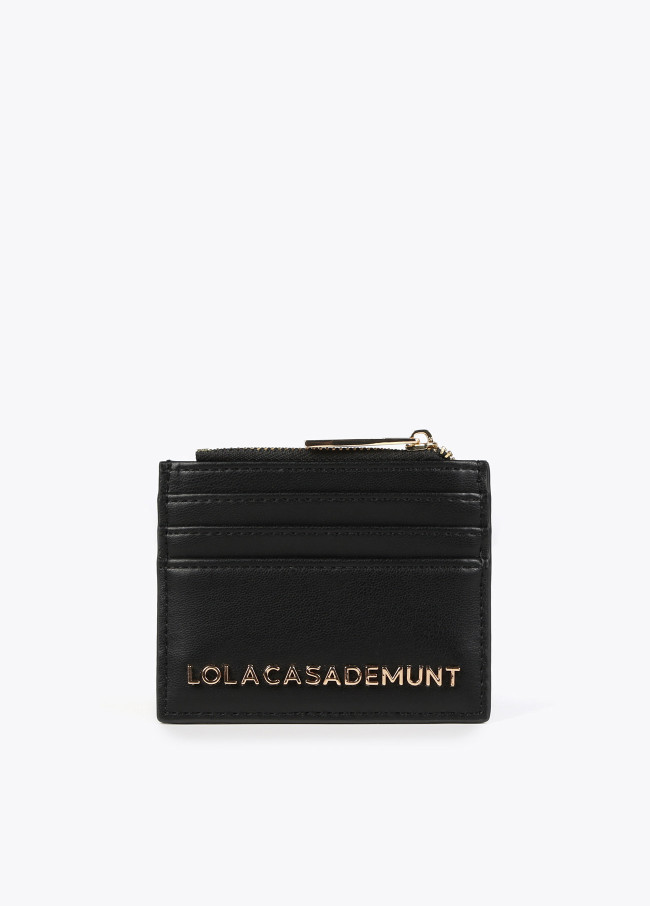 Lola Casademunt Monedero Negro Y Dorado
