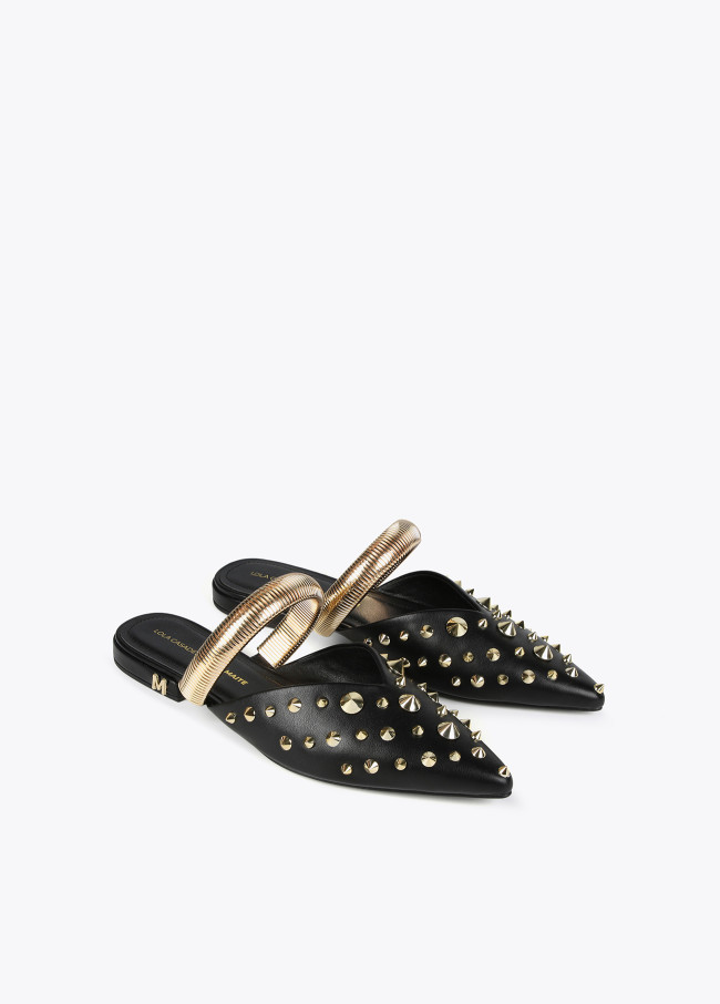 Lola Casademunt Mule Con Adornos Dorados