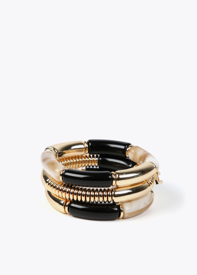 Lola Casademunt Pack Pulseras Con Piezas Acrílicas