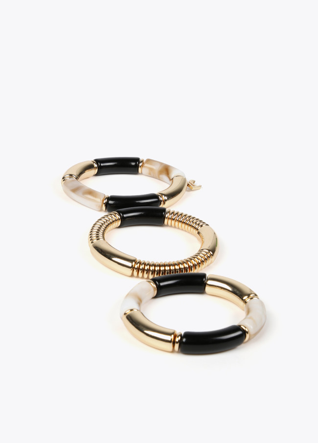 Lola Casademunt Pack Pulseras Con Piezas Acrílicas