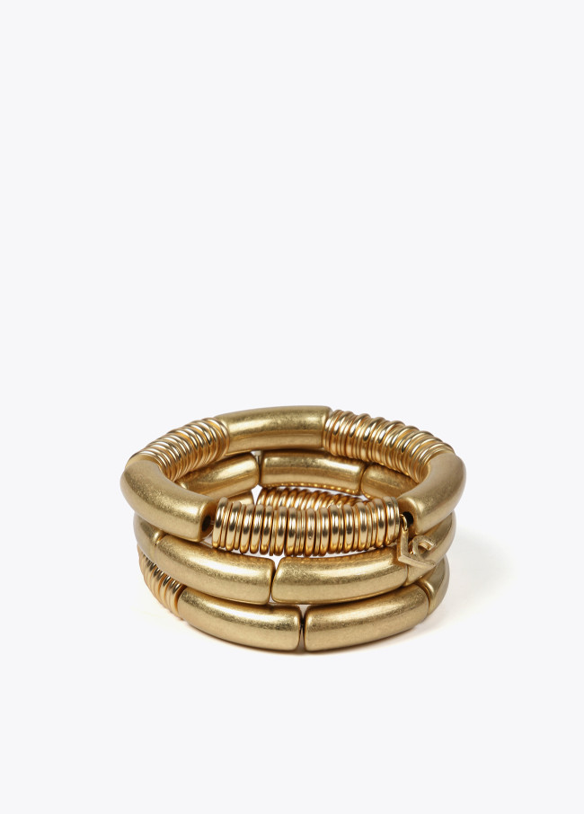 Lola Casademunt Pack Pulseras Elásticas Oro Mate