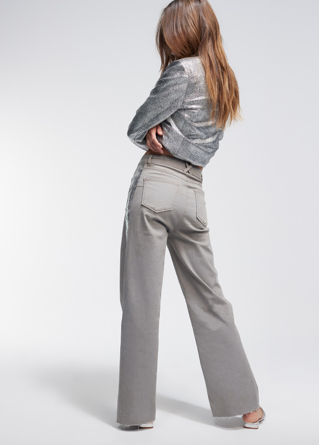 Lola Casademunt Pantalón Detalle Laminado