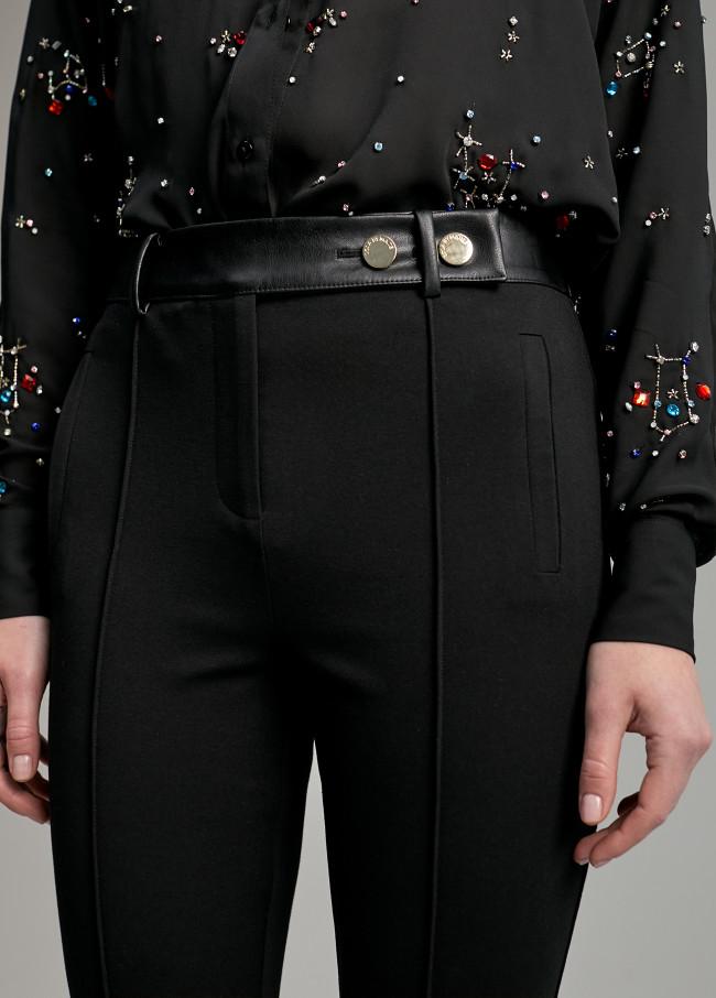 Lola Casademunt Pantalón Detalles Efecto Piel