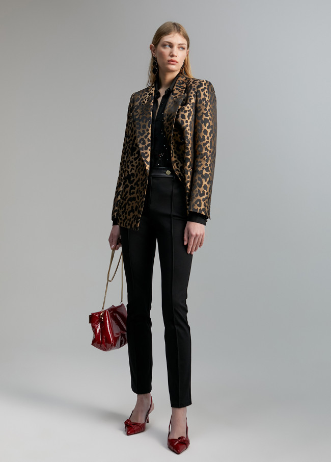 Lola Casademunt Pantalón Detalles Efecto Piel