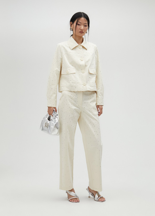 lola casademunt Pantalón detalles strass