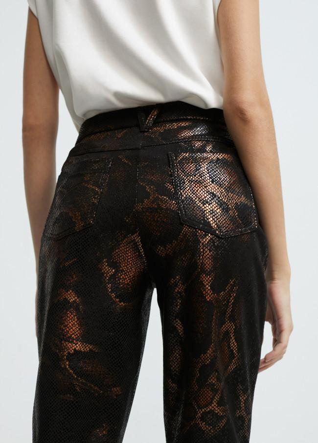 Lola Casademunt Pantalón Estampado Animal