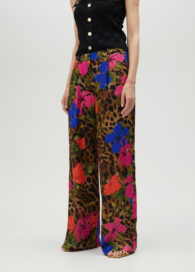 Lola Casademunt Pantalón Fluido Estampado Animal