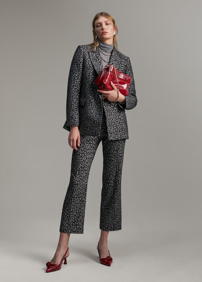 Lola Casademunt Pantalón Jacquard Animal Print