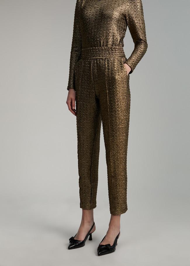 Lola Casademunt Pantalón Jogging Dorado