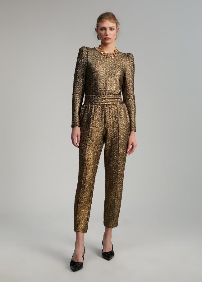 Lola Casademunt Pantalón Jogging Dorado