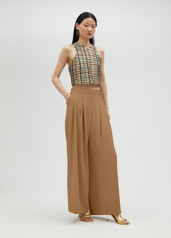 lola casademunt Pantalón palazzo con pinzas