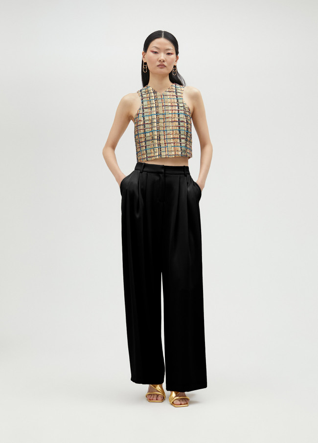 lola casademunt Pantalón palazzo con pinzas