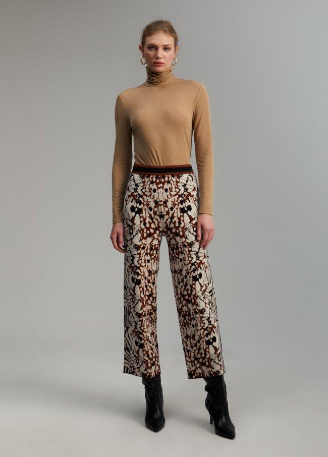 lola casademunt Pantalón punto animal print