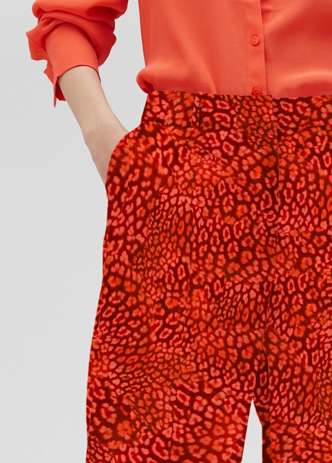 Lola Casademunt Pantalón Recto Estampado Animal